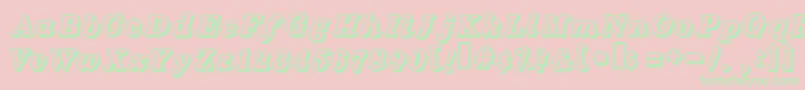 HOLIDAY Font – Green Fonts on Pink Background