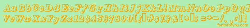 HOLIDAY Font – Orange Fonts on Green Background