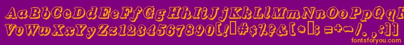 HOLIDAY Font – Orange Fonts on Purple Background
