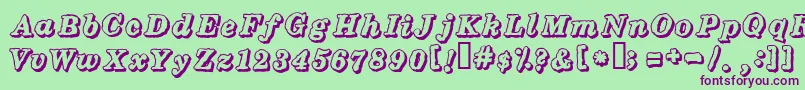 HOLIDAY Font – Purple Fonts on Green Background