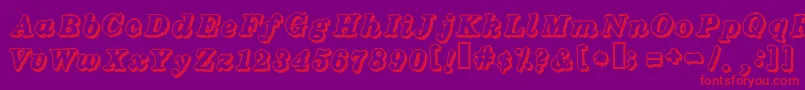 HOLIDAY Font – Red Fonts on Purple Background