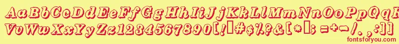 HOLIDAY Font – Red Fonts on Yellow Background