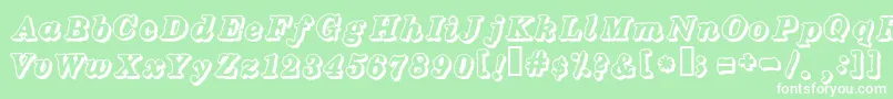 HOLIDAY Font – White Fonts on Green Background