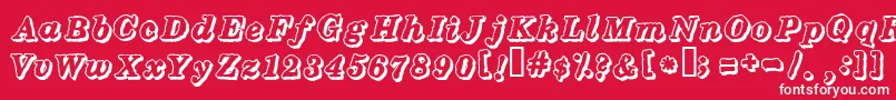 HOLIDAY Font – White Fonts on Red Background