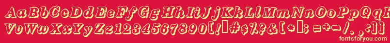 HOLIDAY Font – Yellow Fonts on Red Background