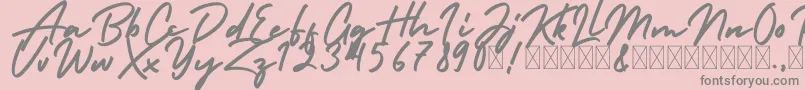 HolidayFree Font – Gray Fonts on Pink Background