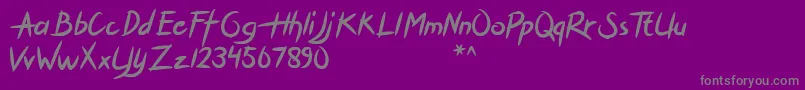 HOLIDAYROUGH Font – Gray Fonts on Purple Background