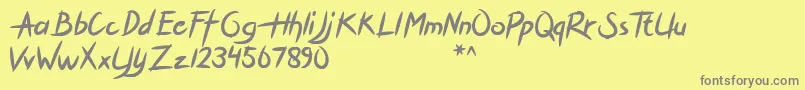 HOLIDAYROUGH Font – Gray Fonts on Yellow Background