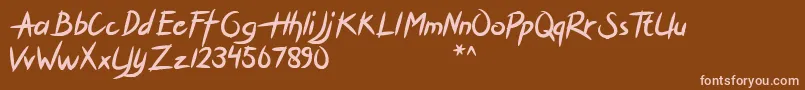 HOLIDAYROUGH Font – Pink Fonts on Brown Background