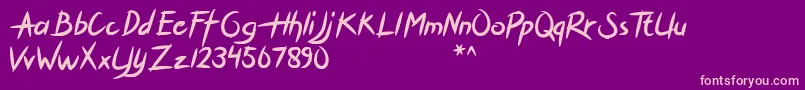 HOLIDAYROUGH Font – Pink Fonts on Purple Background