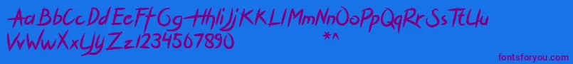 HOLIDAYROUGH Font – Purple Fonts on Blue Background