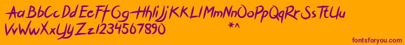 HOLIDAYROUGH Font – Purple Fonts on Orange Background