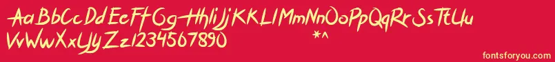 HOLIDAYROUGH Font – Yellow Fonts on Red Background
