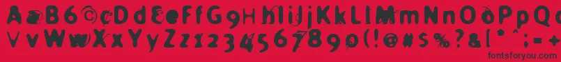 HOLIER   Font – Black Fonts on Red Background