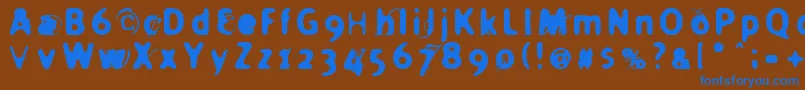 HOLIER   Font – Blue Fonts on Brown Background