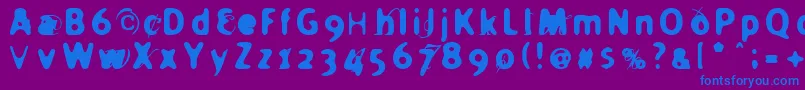 HOLIER   Font – Blue Fonts on Purple Background