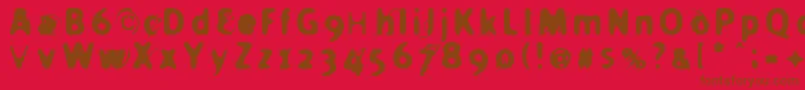 HOLIER   Font – Brown Fonts on Red Background