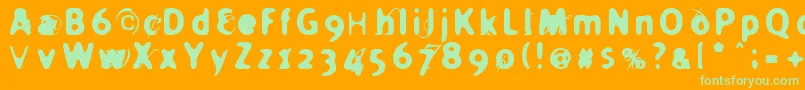 HOLIER   Font – Green Fonts on Orange Background