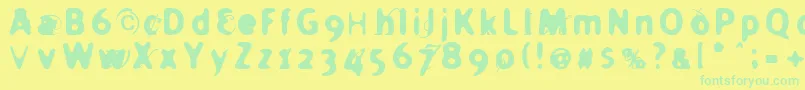 HOLIER   Font – Green Fonts on Yellow Background