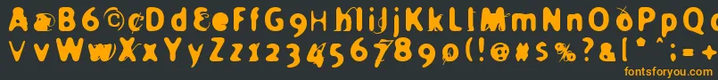 フォントHOLIER   – 黒い背景にオレンジの文字