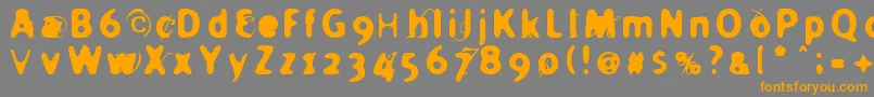 HOLIER   Font – Orange Fonts on Gray Background