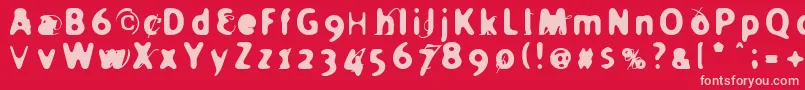 HOLIER   Font – Pink Fonts on Red Background
