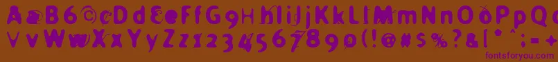 HOLIER   Font – Purple Fonts on Brown Background