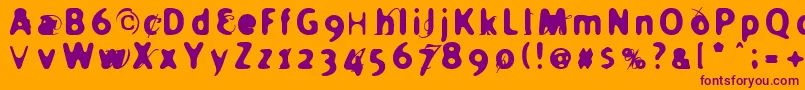 HOLIER   Font – Purple Fonts on Orange Background