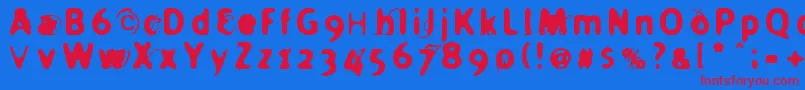 HOLIER   Font – Red Fonts on Blue Background