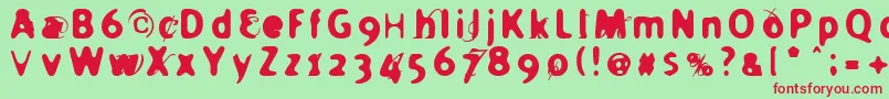 HOLIER   Font – Red Fonts on Green Background