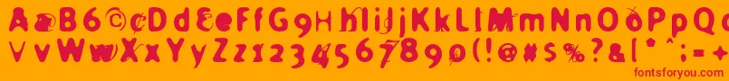 HOLIER   Font – Red Fonts on Orange Background