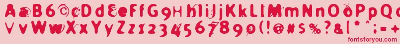 HOLIER   Font – Red Fonts on Pink Background