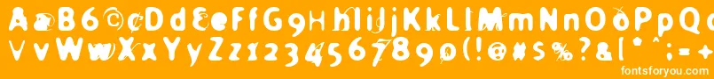フォントHOLIER   – オレンジの背景に白い文字