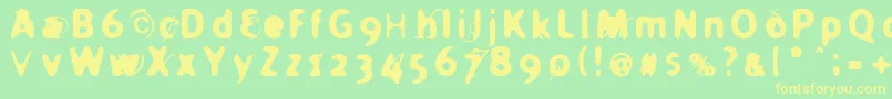 HOLIER   Font – Yellow Fonts on Green Background