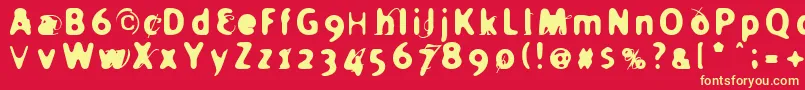 HOLIER   Font – Yellow Fonts on Red Background