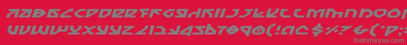 フォントNostromoExpandedItalic – 赤い背景に灰色の文字