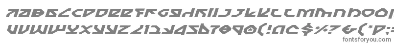 NostromoExpandedItalic-fontti – harmaat kirjasimet valkoisella taustalla