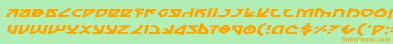 NostromoExpandedItalic Font – Orange Fonts on Green Background