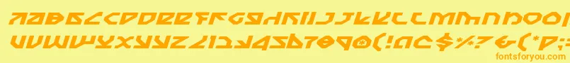NostromoExpandedItalic Font – Orange Fonts on Yellow Background