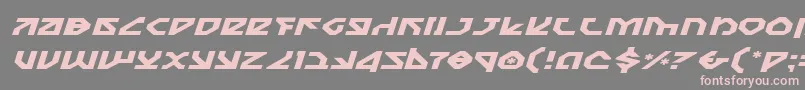 NostromoExpandedItalic Font – Pink Fonts on Gray Background