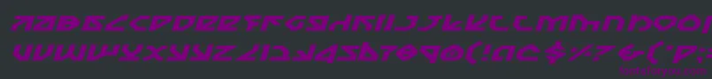 NostromoExpandedItalic Font – Purple Fonts on Black Background