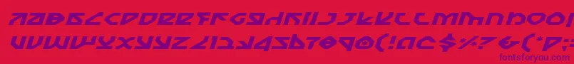 NostromoExpandedItalic Font – Purple Fonts on Red Background