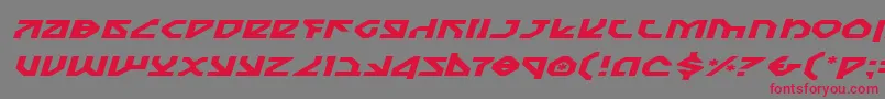 NostromoExpandedItalic Font – Red Fonts on Gray Background