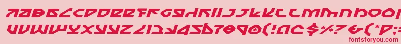NostromoExpandedItalic Font – Red Fonts on Pink Background