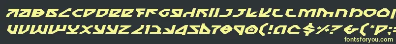 NostromoExpandedItalic Font – Yellow Fonts on Black Background