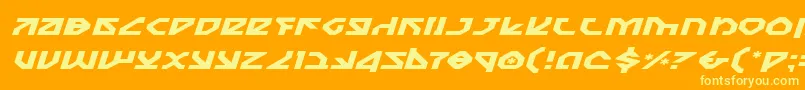 NostromoExpandedItalic Font – Yellow Fonts on Orange Background