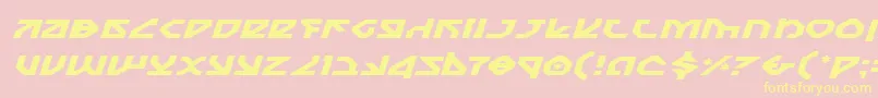 NostromoExpandedItalic Font – Yellow Fonts on Pink Background