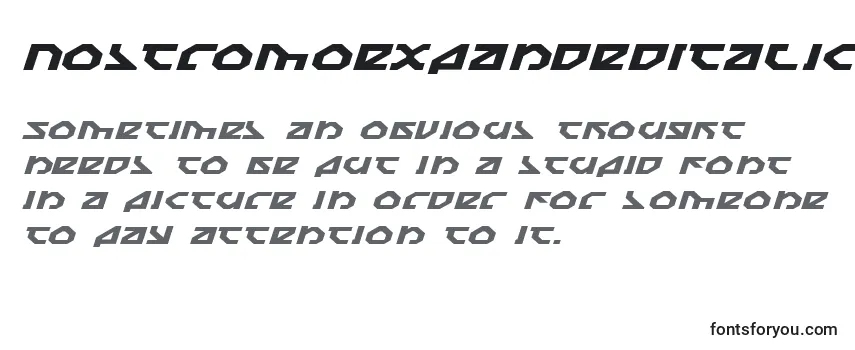 Шрифт NostromoExpandedItalic