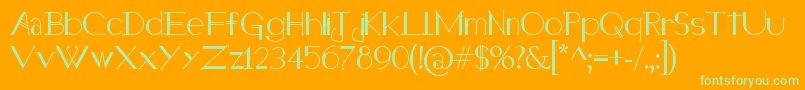 Holitter Halfimp Font – Green Fonts on Orange Background