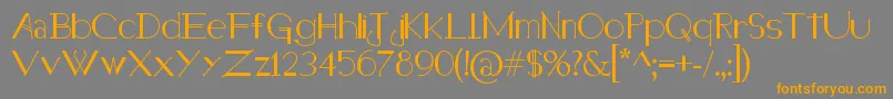 Holitter Halfimp Font – Orange Fonts on Gray Background